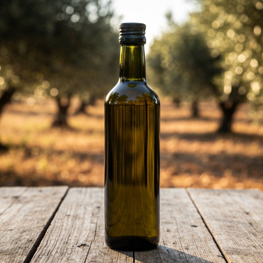 Olive oil in natural light